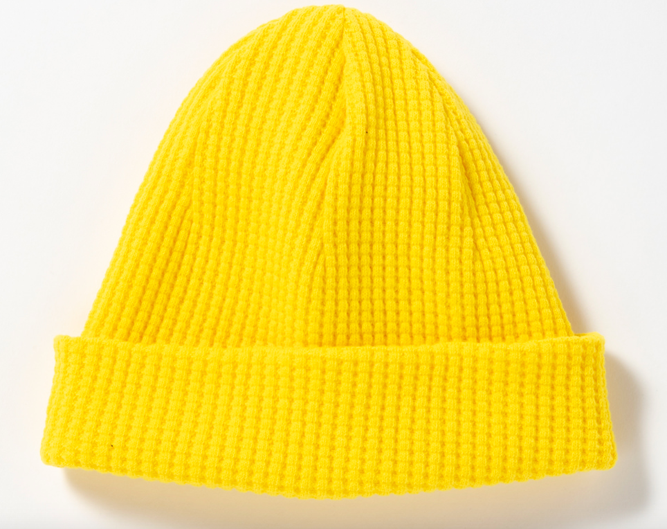 WAFFLE KNIT CAP BIG WAFFLE JERSEY - CORN
