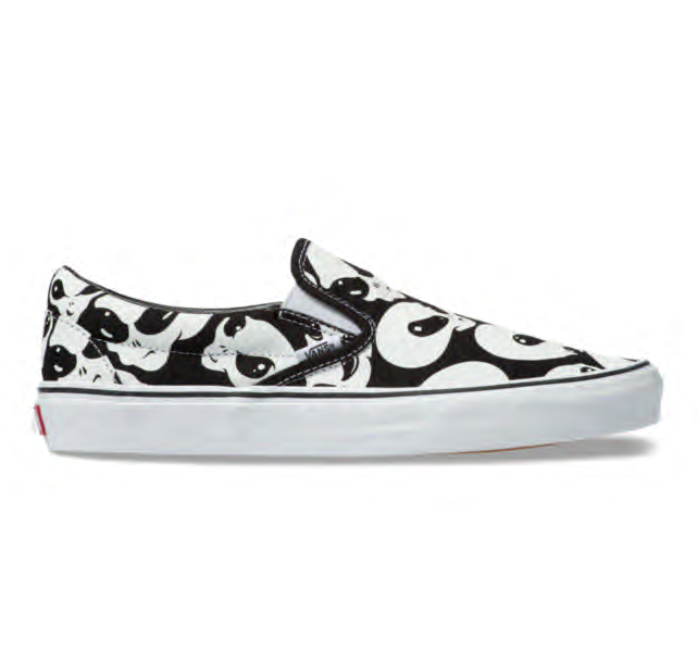 ALIEN GHOSTS SLIP-ON - BLACK/TRUE WHITE