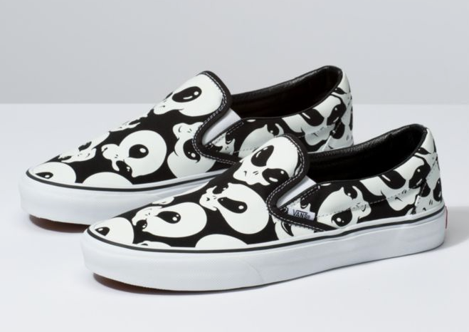 ALIEN GHOSTS SLIP-ON - BLACK/TRUE WHITE