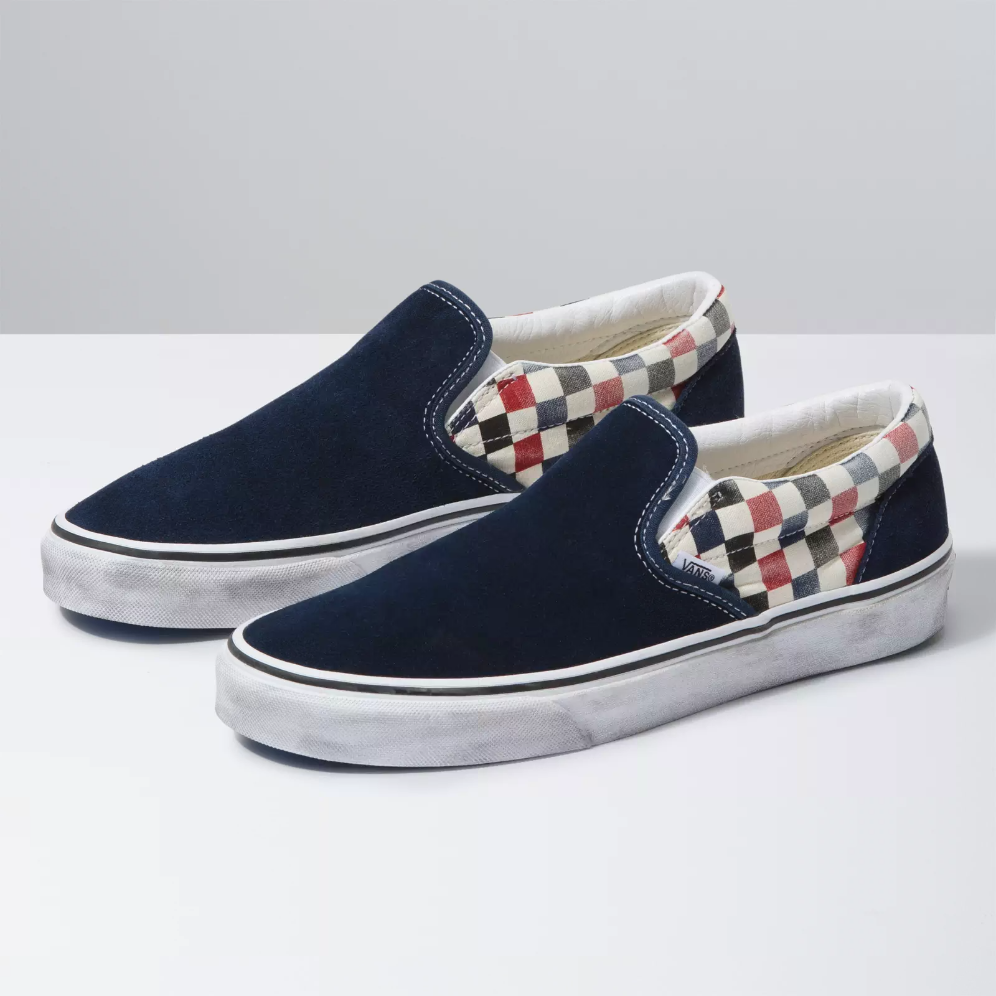 WASHED SLIP-ON - DRESS BLUES/CHILI PEPPER