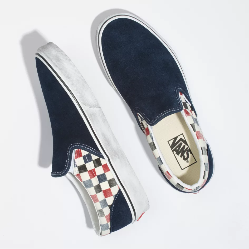 WASHED SLIP-ON - DRESS BLUES/CHILI PEPPER