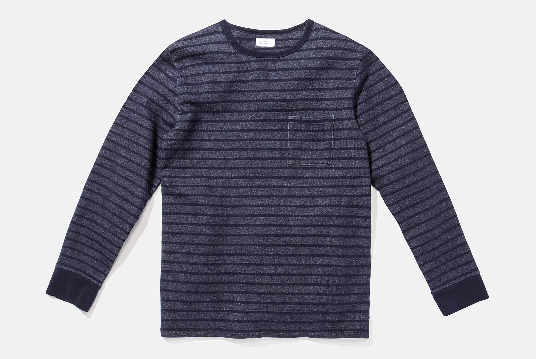 James Stripe Long Sleeve T‑Shirt Midnight - COSMOTOG