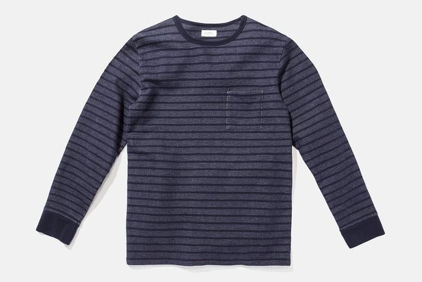 James Stripe Long Sleeve T‑Shirt Midnight - COSMOTOG