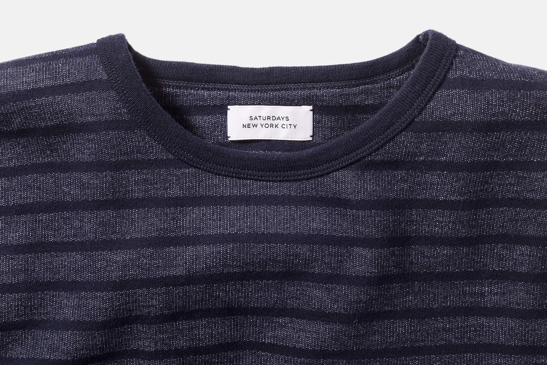 James Stripe Long Sleeve T‑Shirt Midnight - COSMOTOG