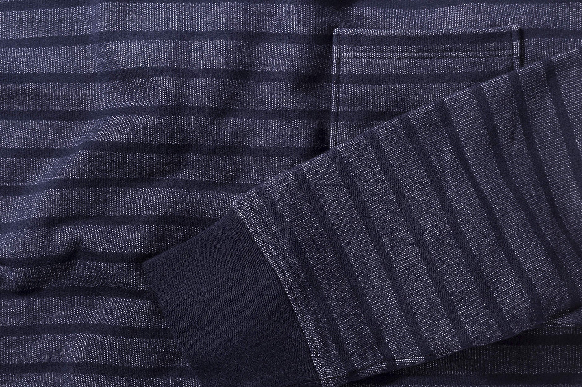 James Stripe Long Sleeve T‑Shirt Midnight - COSMOTOG