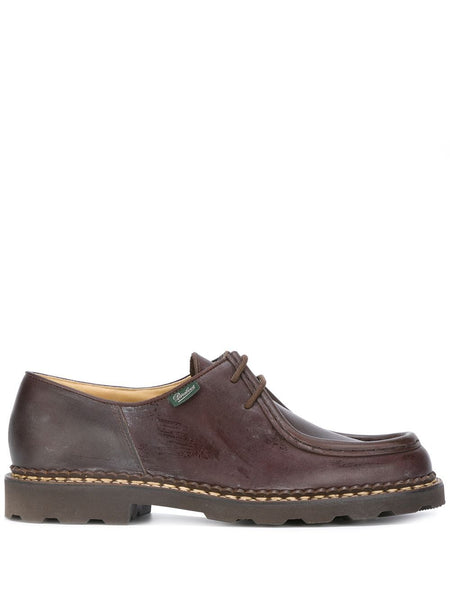 MICHAEL LISSE LACE-UP SHOES - MARRON