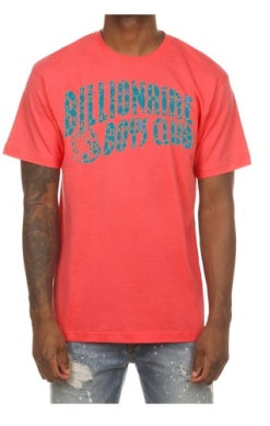 BB CRACKED ARCH SS TEE - HOT CORAL